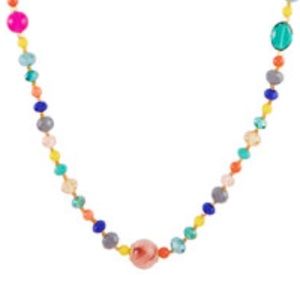 GREENBEADS Long Fiesta Beaded Necklace